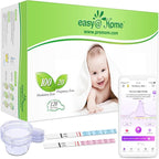 Easy@Home 100 Ovulation Test and 20 Pregnancy Test Strips, FSA Eligible Ovulation Test Kit Powered by Premom Ovulation Predictor Free APP,100LH + 20HCG + 120 Urine Cups-Package May Vary
