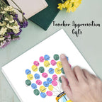 SHLINCO Thank You School Bus Driver Gift, Creative Fingerprint Art Ornaments, Students Thank You For The School Bus Driver Gift, Can Be Used For Desktop Decoration