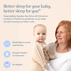 SleepingBaby Zipadee-Zip Transition Swaddle - Cozy Baby Swaddling Blanket with Zipper Convenience - Roomy Wearable Blanket for Easy Diaper Changes - 12-24 Month - Balanced Beige Heather