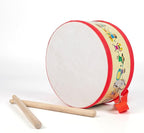 Kids Drum Set with Adjustable Strap: Toddler Musical Instrument for Ages 3-5, Wearable Drum Kit with Drumsticks, Educational Percussion Toy for Rhythm Music Development (Red)