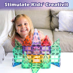 Magnetic Tiles Kids Toys STEM Sensory Toy Magnetic Building Blocks Toys for Toddlers Boys & Girls Ages 3 4 5 6 7 8+ Birthday Girls Gifts