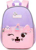 Toddler Backpack with Pink Unicorn Design, Adjustable Shoulder Straps, and Front Pocket, Perfect for Boys and Girls Aged 1-6
