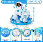Contixo R3 Robot Dog Kids Toy - Remote Control Robots Interactive Smart Dancing Toy for Kids Boys Girls Toddler Age 3-12 Year Old Robotic Pet Birthday Gifts for Children Blue