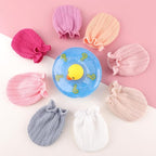 BQUBO Newborn Infant Toddler Mittens No Scratch Cotton Elastic Wrist Gloves Hypoallergenic for 0-6 Months Baby Boys Girls