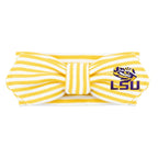 Creative Knitwear LSU Tigers Infant Girls Gold/White Striped Hair Knot Headband Embroidered Logo - Size Newborn - 4T