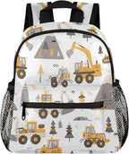 Toddler Backpack for Boys Girls - 12 Inch Cartoon Excavator Kids Backpack Preschool Kindergarten Backpack Lightweight Waterproof Schoolbag Book Bag for School