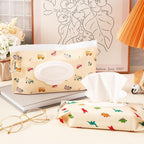 FEBSNOW 2 Pack Baby Wipes Dispenser, Portable Refillable Wipe Holder Baby Wipes Container Travel Wipes Case Reusable Wet Wipes Pouch (Dinosaur, Car)