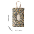 Quilted Baby Wipe Holder Floral Quilted Diaper Pouch Portable Mommy Bag for Travel Stroller Daily Casual (Green)