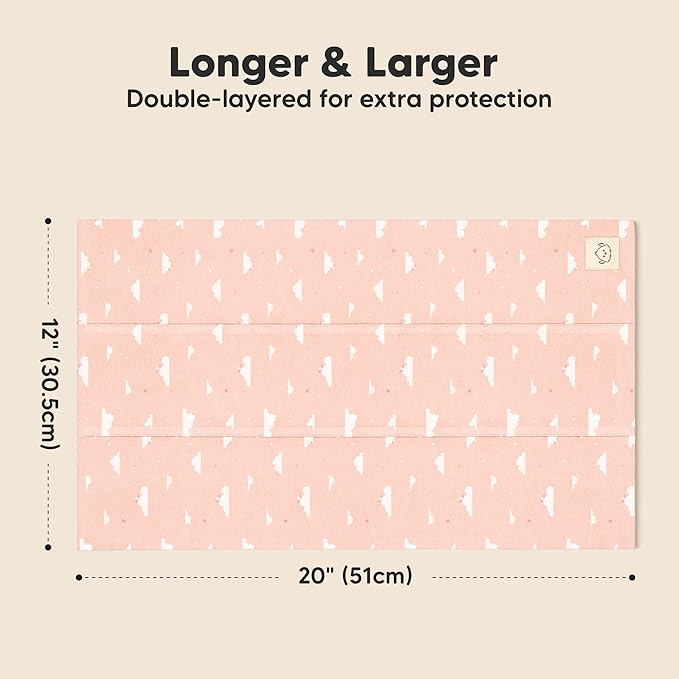 Organic Burp Cloths Baby Boy, Girl - 6-Pack Large Cotton Burping Cloths for Babies, Spit Up Rags, Super Absorbent, Ultra Soft Newborn Rag, Gender Neutral, Machine Washable, Durable (Dreamers)