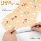 5 Pack Watercolor Dragon Pattern Baby Burp Cloths Soft Absorbent Burping Rags for Newborns 19"x9" Spit up Cloths for Boy Girl Newborn Baby Shower Registry Gifts Set Nursery Decor