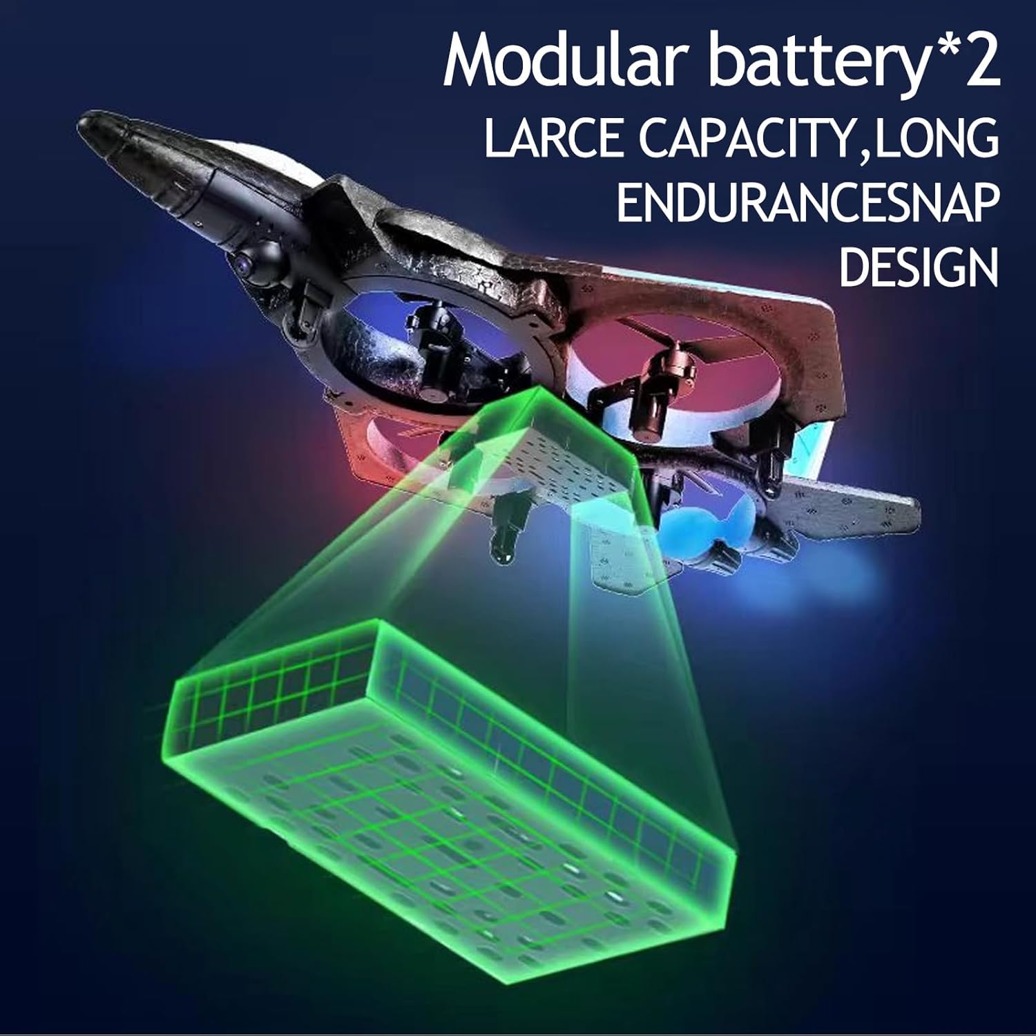 Remote Control Drone for Kids,2.4Ghz Foam RC Airplanes Helicopter Quadcopter with Auto Hovering,360° Flip,Gravity Sensing,Stunt Roll,Cool Light,2 Battery,Gifts for 6-12 Kids Boys (Green)