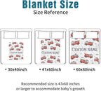 Personalized Baby Crib Bedding Set – Fire Truck Theme Nursery Bedding Sets 3 Piece with Custom Name Blanket, Fitted Crib Sheet & Changing Pad Cover – Ideal Newborn Gift for Boys