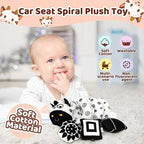 Black and White High Contrast Baby Toys - Sensory Infant Hanging Carseat & Stroller Toy for Newborns 0-6,6-12Months Perfect Easter Birthday & Baby Shower for Babies Boys Girls