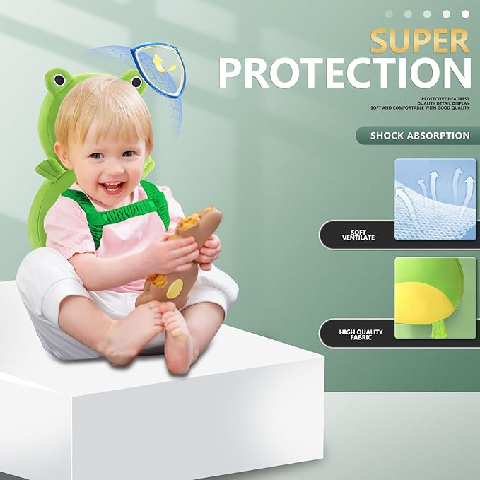 Baby Head Protector,Adjustable Baby Head Protection Backpack (Frog)