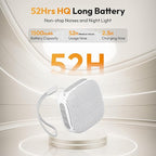 Portable Sound Machine for Travel, White Noise Sound Machine for Sleeping, 52-Hour Lasting Mini Noise Machine with 21 Quality Non-looping Sounds, Headphone Jack, Memory, Timer for Adults,Hotel (White)