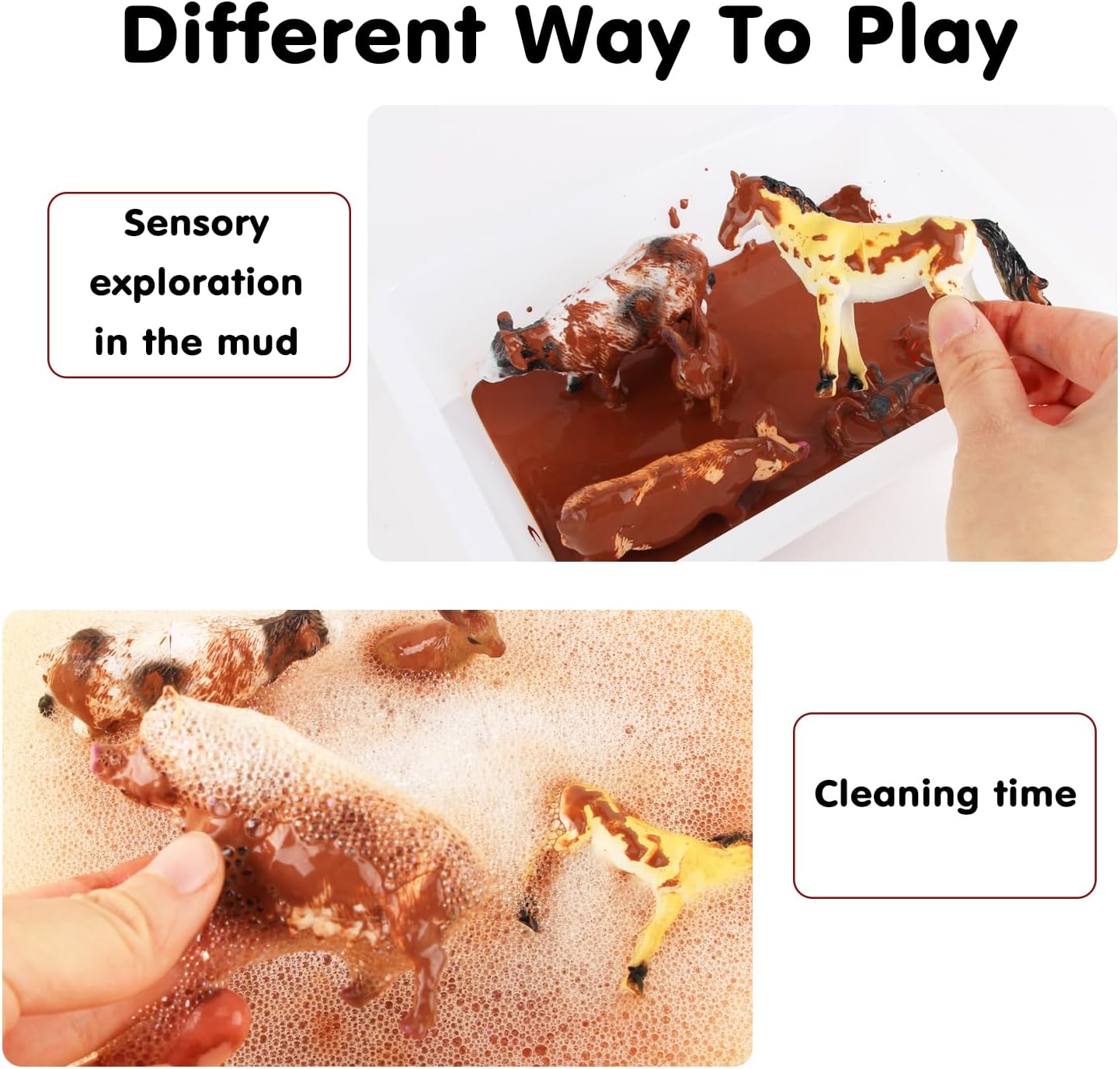 Farm Animal Sensory Bin Filler,Farm Figures Learning Educational Toys for Boys Girls