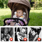 vocheer Baby Travel Pillow(Upgraded), Head and Neck Support Pillow for Pushchair, Car Seat,Stroller, Bouncer, Cotton(Rabbit)