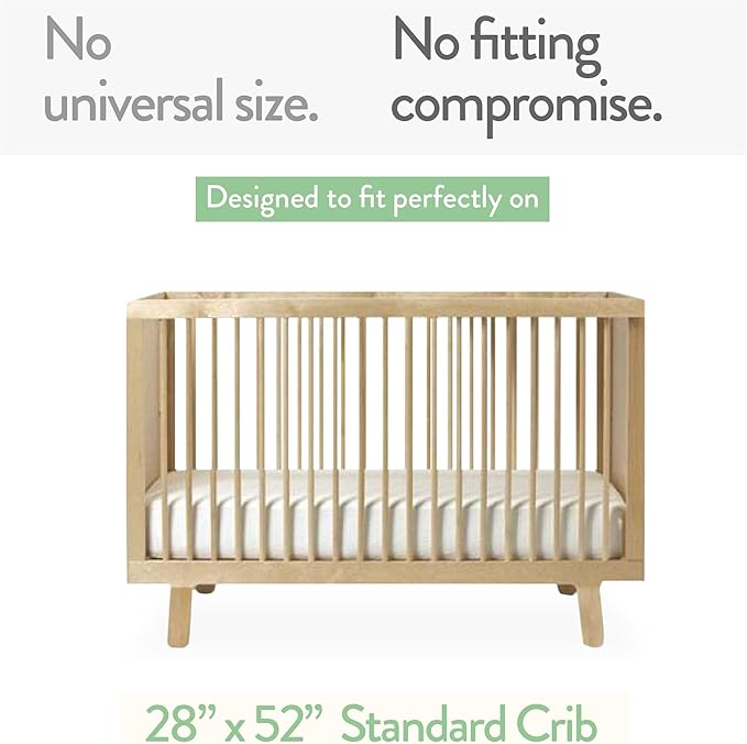 Joey + Joan Fitted Crib Sheets 28 x 52 – Compatible with Standard Crib Mattress and Toddler Bed – 100% Jersey Cotton – Cream + Brown – 2 Pack