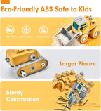 hahaland Toys for 5+ Year Old Boys - Take Apart Dinosaur Kids Toys Construction Vehicles 5 in 1 Transform into Dinosaur Robot STEM Building Toy for 5 6 7 8 Year Old Boys