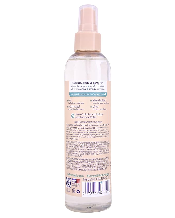 Baby Magic Soothing Clean-Up Spray, Vanilla & Oat, Hypoallergenic, 8 oz
