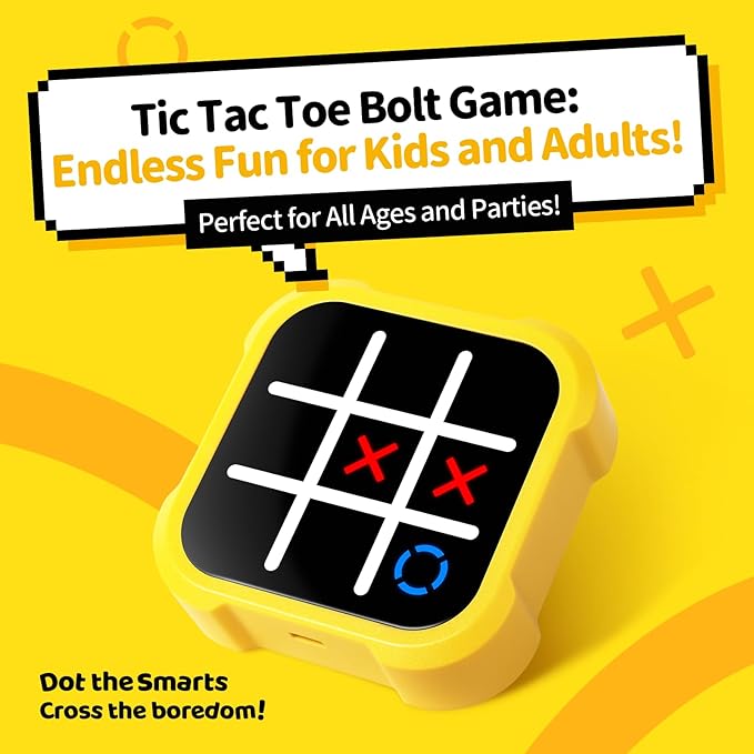 Tic Tac Toe Game, 3-in 1 Electronic Handheld Game Console, Road Trip Activities for Kids - Juegos para Niños - Ideal Gifts for Kids and Adults