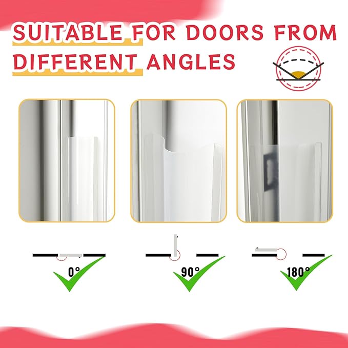 6 Pcs Door Pinch Guard Baby Proofing Jam Shield Door Finger Pinch Guard 47.2 x 7 Inch Hinge Cover Protectors for 90 and 180 Degree Gates Kids Pets Safety