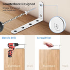 furniture anchors anti-tip baby proofing: Safety Straps Kit for Dresser Secure 400 lbs Bookcase to Wall Cabinet Wall Anchor 4 Pack