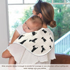 1 Pack Muslin Burp Cloths Dogs Beige Cotton Baby Burp Cloths Extra Absorbent and Soft Thick Burping Cloth for Newborn Babies 22x11 Inch