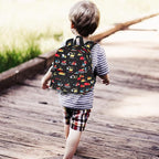 Accmor Toddler Backpack Harness with Leash, Cute Baby Backpacks with Anti Lost Wrist Link, Mini Kids Backpack Tether Walking Harness for Travel Outdoor, Black Excavator Backpack Tether for Boys Girls