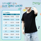 4 Pack Toddler Blank Sublimation T-Shirt,Modal Crew Neck Short Sleeve, T-Shirt for Kids Baby Children