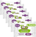 Baby Wipes Unscented by Boogie Wipes, Wet Wipes for Face, Hand, Body & Nose, Made with Vitamin E, Aloe, Chamomile and Natural Saline, 30 Count, Pack of 6