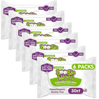 Baby Wipes Unscented by Boogie Wipes, Wet Wipes for Face, Hand, Body & Nose, Made with Vitamin E, Aloe, Chamomile and Natural Saline, 30 Count, Pack of 6