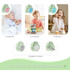 Baby Nail Trimmer Electric, 15 in 1 Baby Nail Clippers for Gentle Nail Care, Rechargeable Baby Nail File Electric with Light &15 Grinding Pads for Infant Toddler, Green