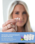 Essence Nasal Diffuser Ring Try-All Sample Pack - 20 Essential Oil Nose Ring Inhalers for Focus, Calm & Mood Support - Find Your Signature Wearable Aromatherapy Scent for Travel, Work & Self-Care