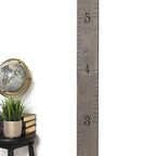 Wooden Growth Chart for Wall - Height Growth Chart for Kids, Kid Height Wall Chart, Height Measurement for Wall, Height Chart for Kids - Love Grows Here, Skinny Grey (63""x5.75"")