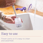 Lansinoh Manual Breast Pump, Hand Pump with Comfortable Flange, Includes 5oz Baby Bottle with Slow Flow Nipple, Breastfeeding Essentials