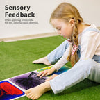 Art3d Baby Sensory Water Mats for Autistic Children (11.8"x11.8" Square, 4 Tiles, Blue-Red,Blue-Yellow,Orange-Red,Purple-Black)