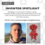 TECTI Kinetic Building System - Cubes with Seismic Moves - Consists of 3-Dimensional Interconnected Cubes - Build Over 50 Dynamic Structures - by Fun in Motion Toys