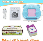 MAYAPHILOS 224 Words Brazil Portuguese and English Talking Flash Cards for Toddlers, Autism Sensory Toys, Portuguese Language Learning Educational Montessori Speech Therapy Toys Gifts for Kids