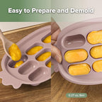 Haakaa Baby Popsicle Mold - Baby Food Maker & Breastmilk Teething Freezer Tray - BPA Free Silicone-Pink