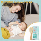 Baby Hair Brush - 2-Pack Wooden Baby Brush with Soft Bristle，Gentle Infant Hair Brush for Newborns & Toddlers，Ideal for Cradle Cap