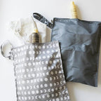 Tiny Twinkle Mess-Proof Waterproof Wet Dry Bag | 2-Pack Reusable Wet Bags for Swimsuits & Baby Clothes | Leakproof Wet Bag for Travel & Diaper Changes for Baby (Luna)