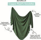 Copper Pearl Large Premium Knit Baby Swaddle Receiving Blanket Enchanted