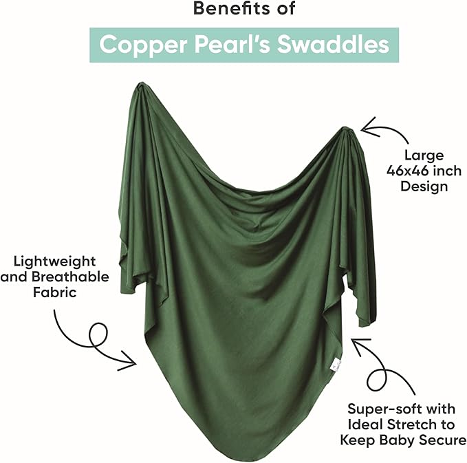 Copper Pearl Large Premium Knit Baby Swaddle Receiving Blanket Enchanted