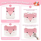 Large Baby Basket Toy Storage 3 Pack, (20"x13.8") Woven Baby Laundry Basket, Stuffed Animal Storage.