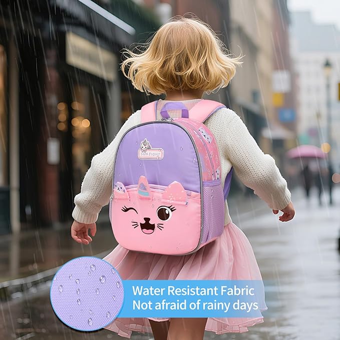 Toddler Backpack with Pink Unicorn Design, Adjustable Shoulder Straps, and Front Pocket, Perfect for Boys and Girls Aged 1-6