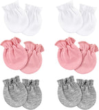 Newborn Baby Mittens No Scratch Cotton Elastic Wrist Gloves Infant Toddler Mittens for Baby Boy Girl 0-6 Months