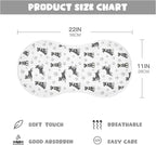 2 Pack Muslin Burp Cloths Miniature Dogs White Cotton Baby Burp Cloths Absorbent Soft Burping Cloth Washcloths for Baby Boys Girls 22x11 Inch