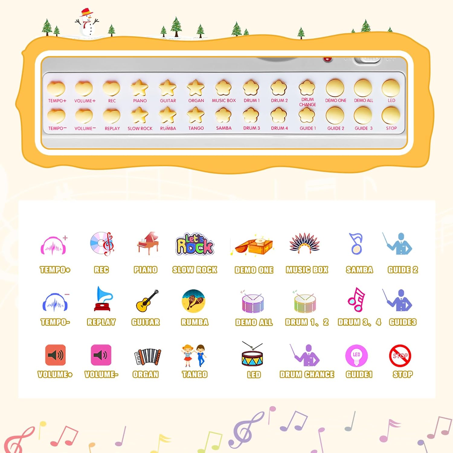 Love&Mini Piano Toy Keyboard 31 Keys for Age 3+ Year Old Girls Boys Birthday Gifts, Kids Keyboard Toy Instruments Piano with Microphone and Stool