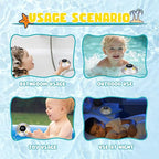 TKY Baby Bath Thermometer with Floating Toys - Digital Water & Room Temperature Monitor, Rechargeable Thermometer with Alerts for Newborn Bath Essentials, Infant Safety